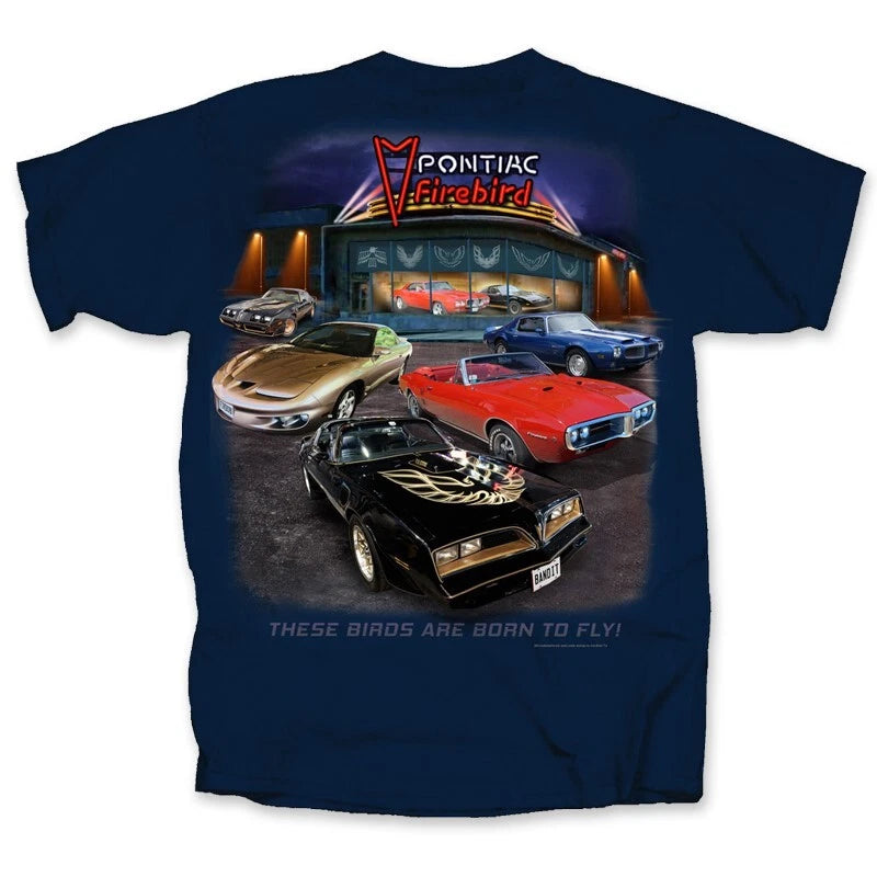 Pontiac Firebird Trans Am Showroom Navy Blue T-Shirt