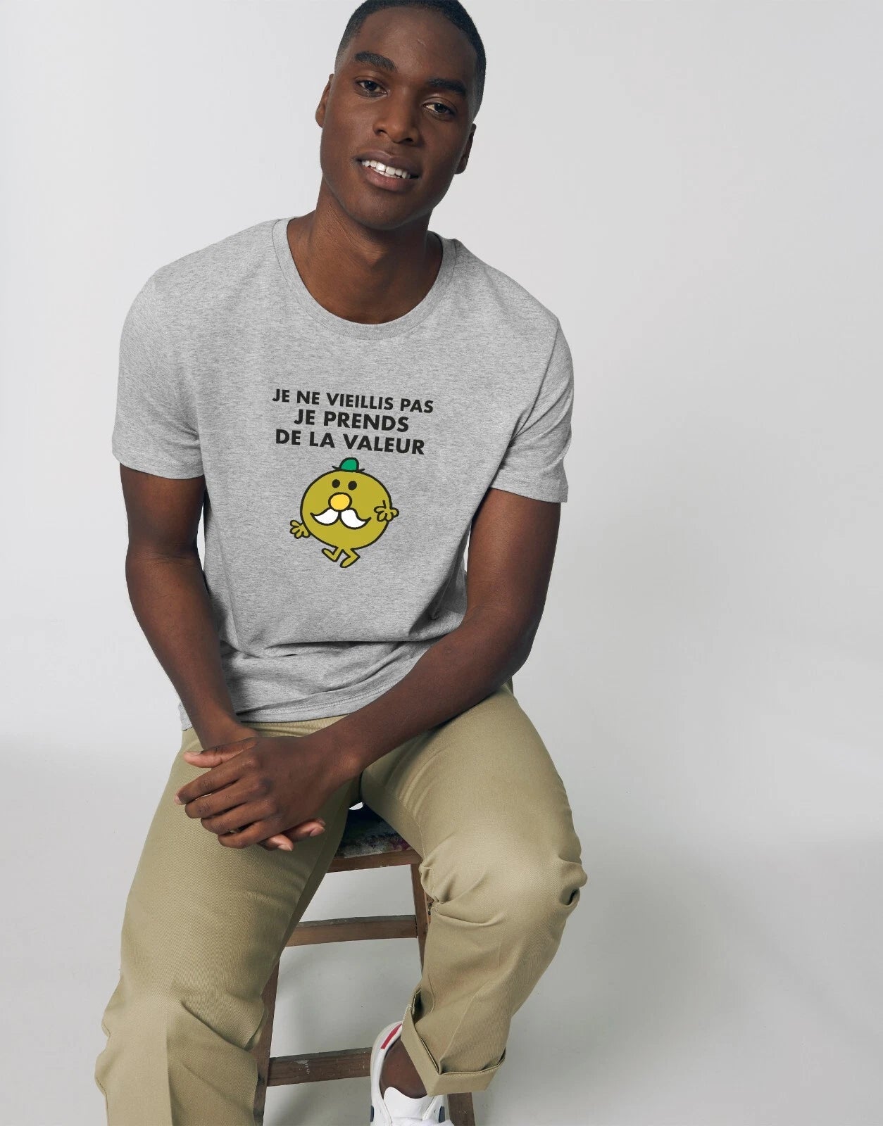 Men's Short Sleeve T-Shirt Gray, I Don't Age I Get Better