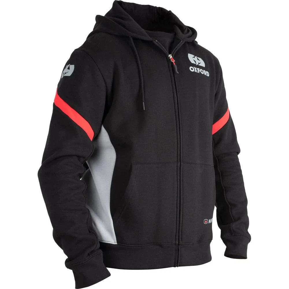 Oxford Racing Full Zip Fashionable Casual Wear Hoodie Black
