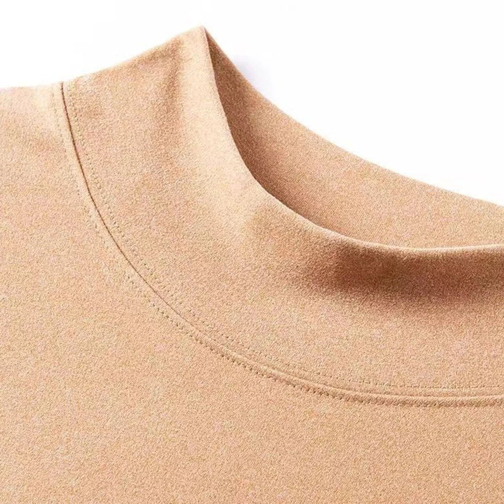 Casual Half Turtleneck Knit Sweater for Men Stylish Pullover Sweatshirt