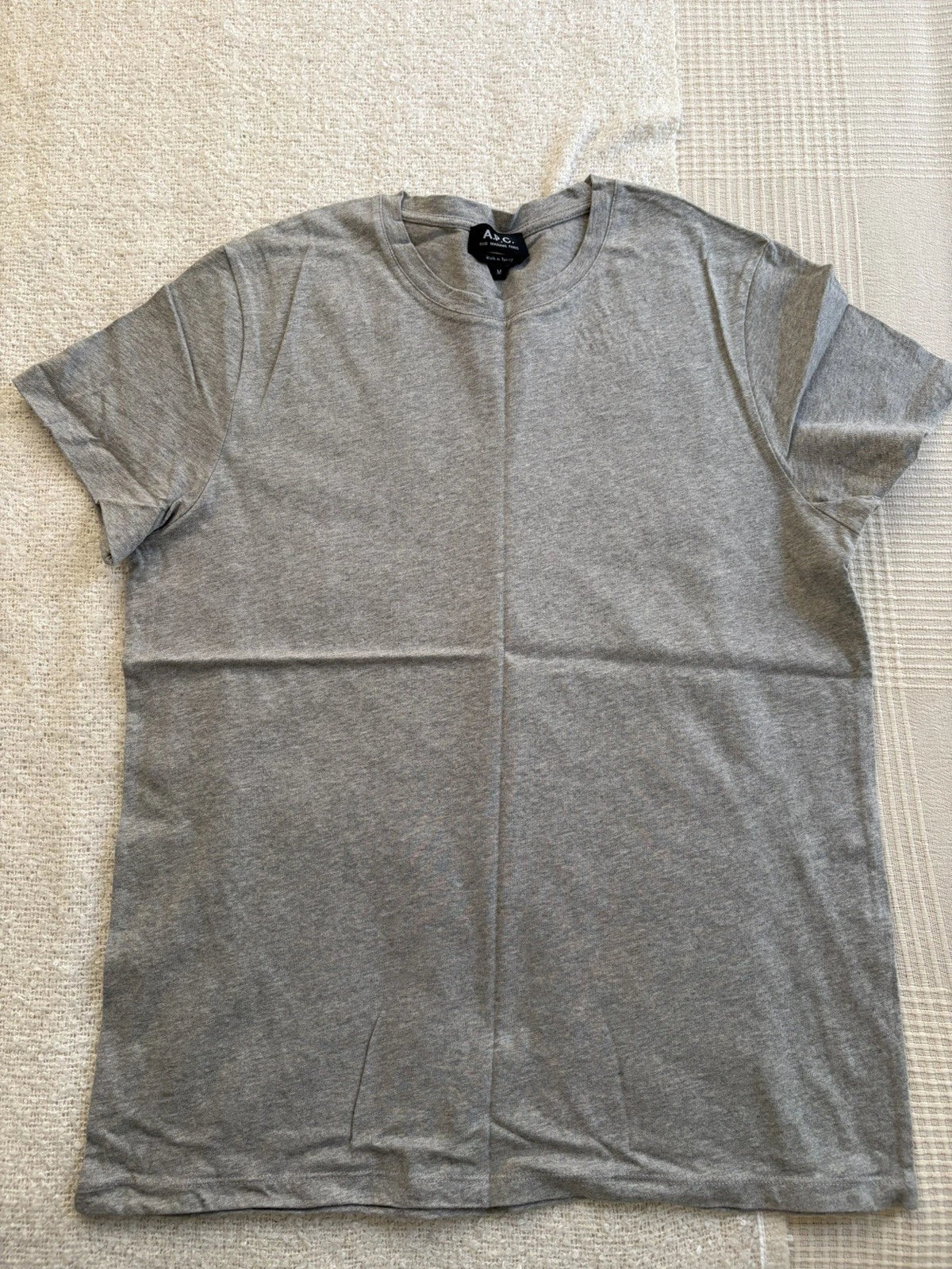 A.P.C. Rue Madame Paris NEW!! Grey Cotton T-Shirt Size Medium NWT