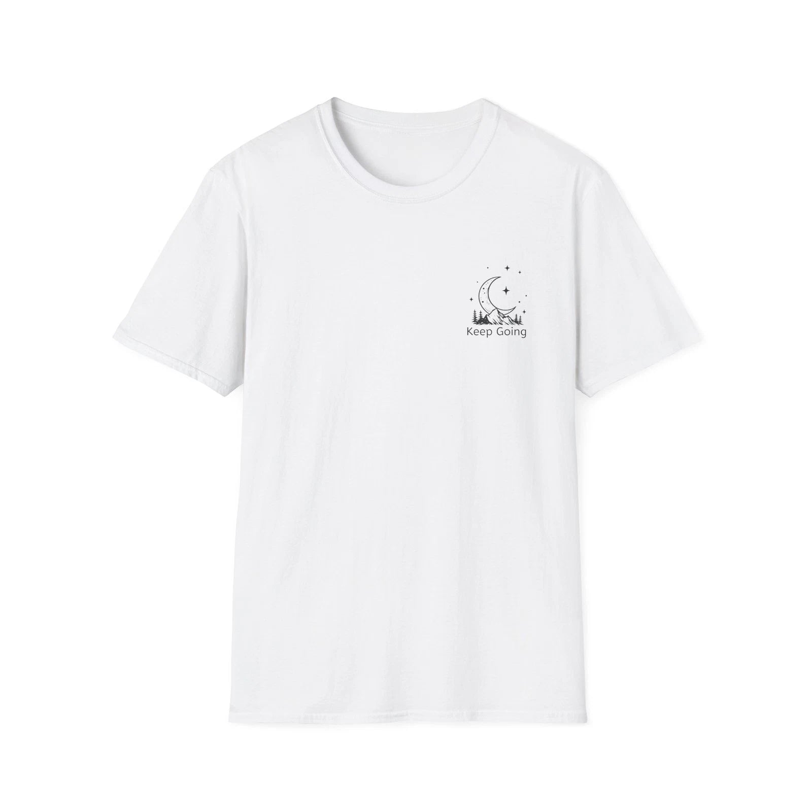Sleeping Cat Moon T-Shirt | Minimal Cute Cat Moonline Art