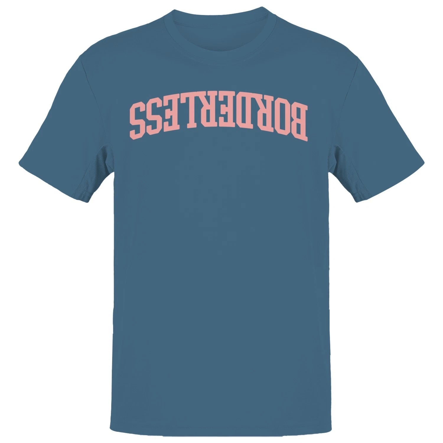 Bordrless Bold Arched Typography Men's T-Shirt