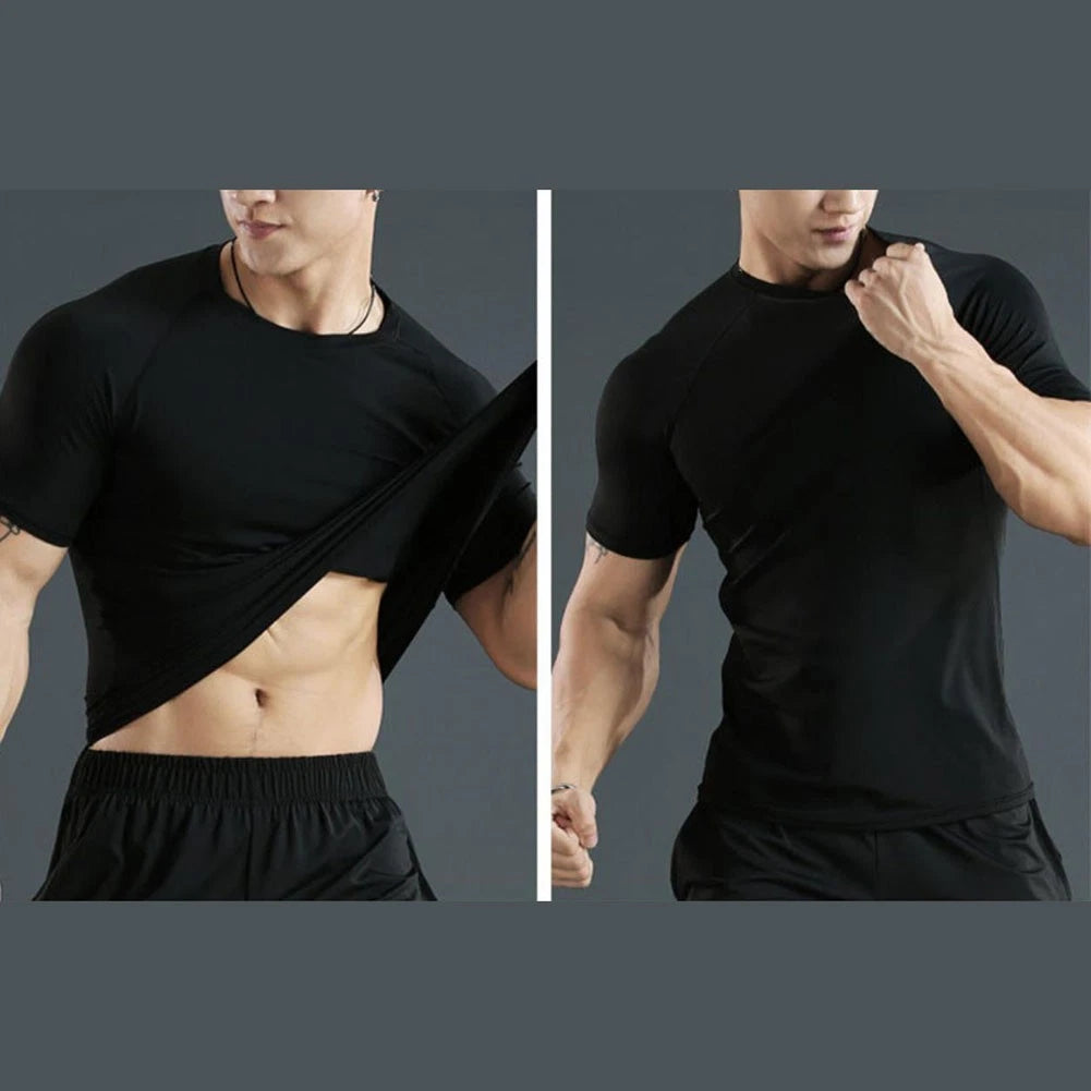 Men's Athletic Fit Tight Top for Running Jogging Vacation and Daily Wear