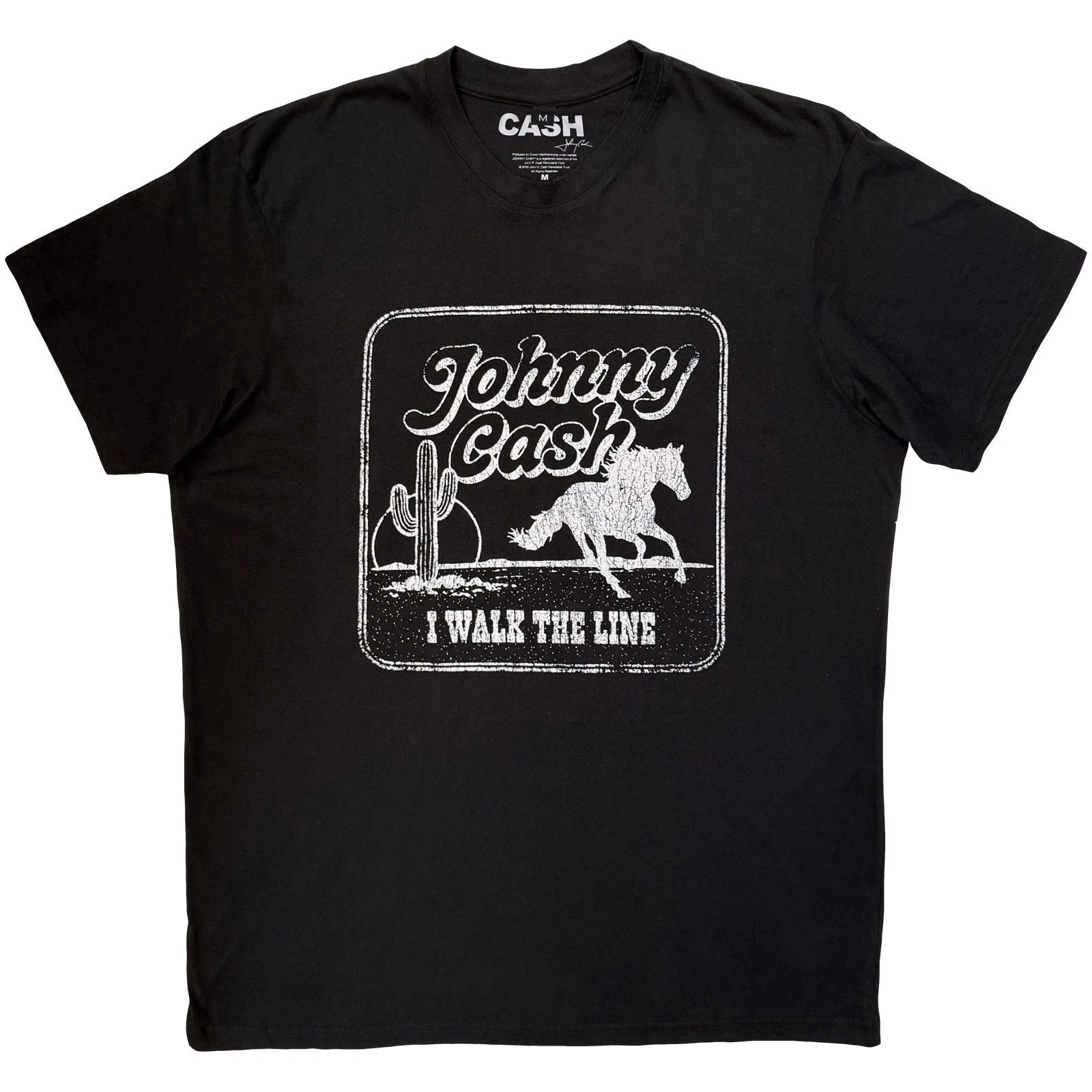 Johnny Cash I Walk The Line Premium Official T-Shirt Mens