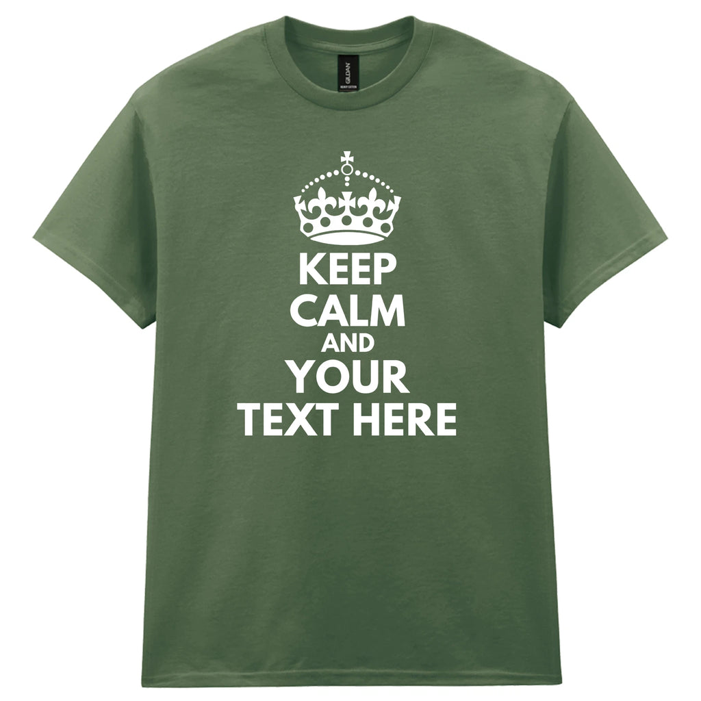 Mens Custom Keep Calm Tshirt • Mens Unisex T Shirt
