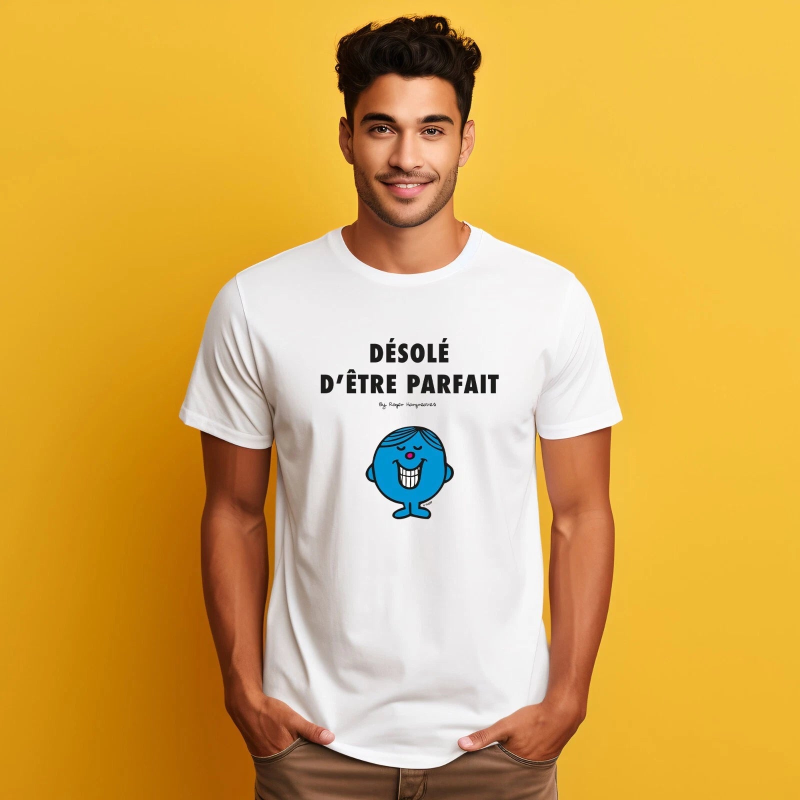 Men's Short Sleeve T-Shirt White, SORRY FOR BEING PERFECT 2