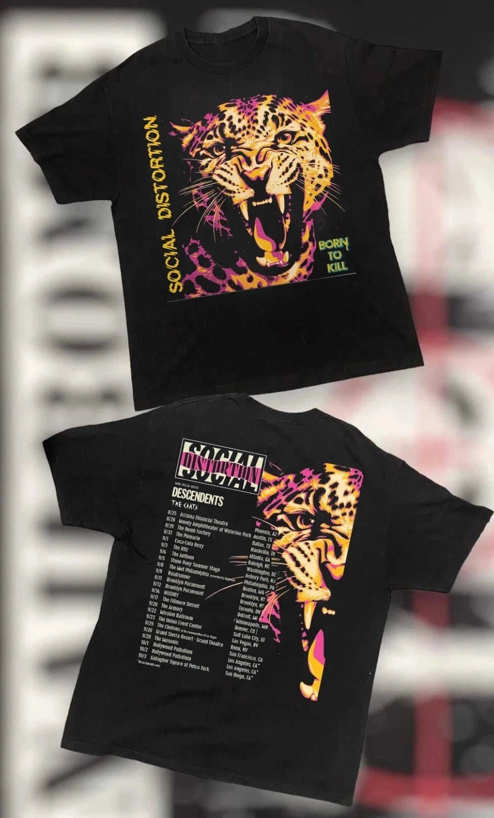 Social Distortion Unveil 2026 North American Tour 2 side shirt
