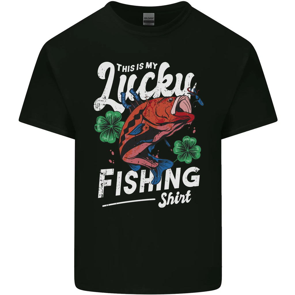 This Is My Lucky Fishing Funny Fisherman Mens Light Cotton T-Shirt