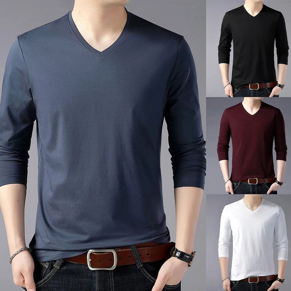 For Casual Outfits Men Casual T-shirts Daily Wear Shirts Long Sleeve Design