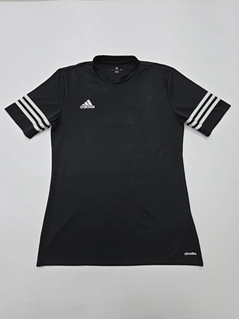 Adidas Men Black Climalite Slim Fit Performance T-Shirt Size M (Logo)