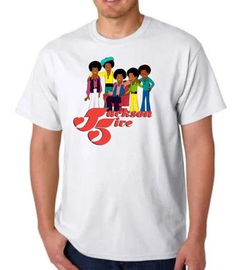 JACKSON 5IVE FIVE 5 TEE T-SHIRT HANNA BARBERA CARTOON  ANIMATION Michael