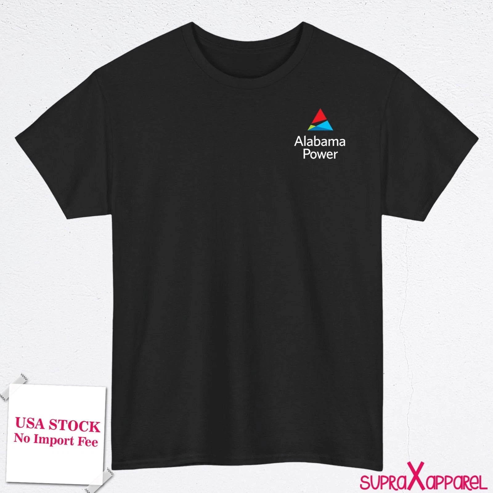 Alabama Power Foundation Logo Mens T-Shirt Cotton Graphic Tee Made in USA S-5XL