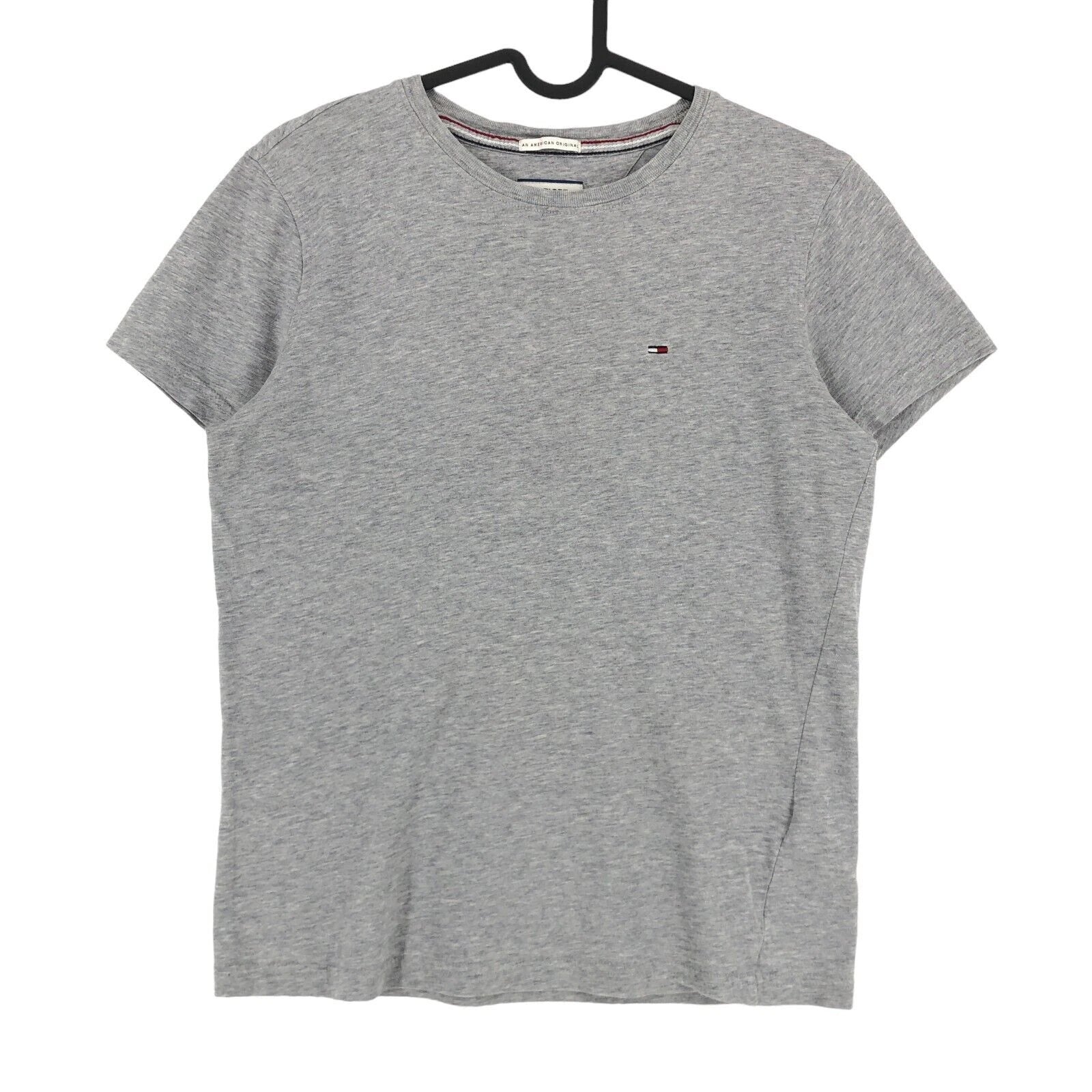 TOMMY HILFIGER Mens Slim Fit Crew Neck Grey T-Shirt Size XS