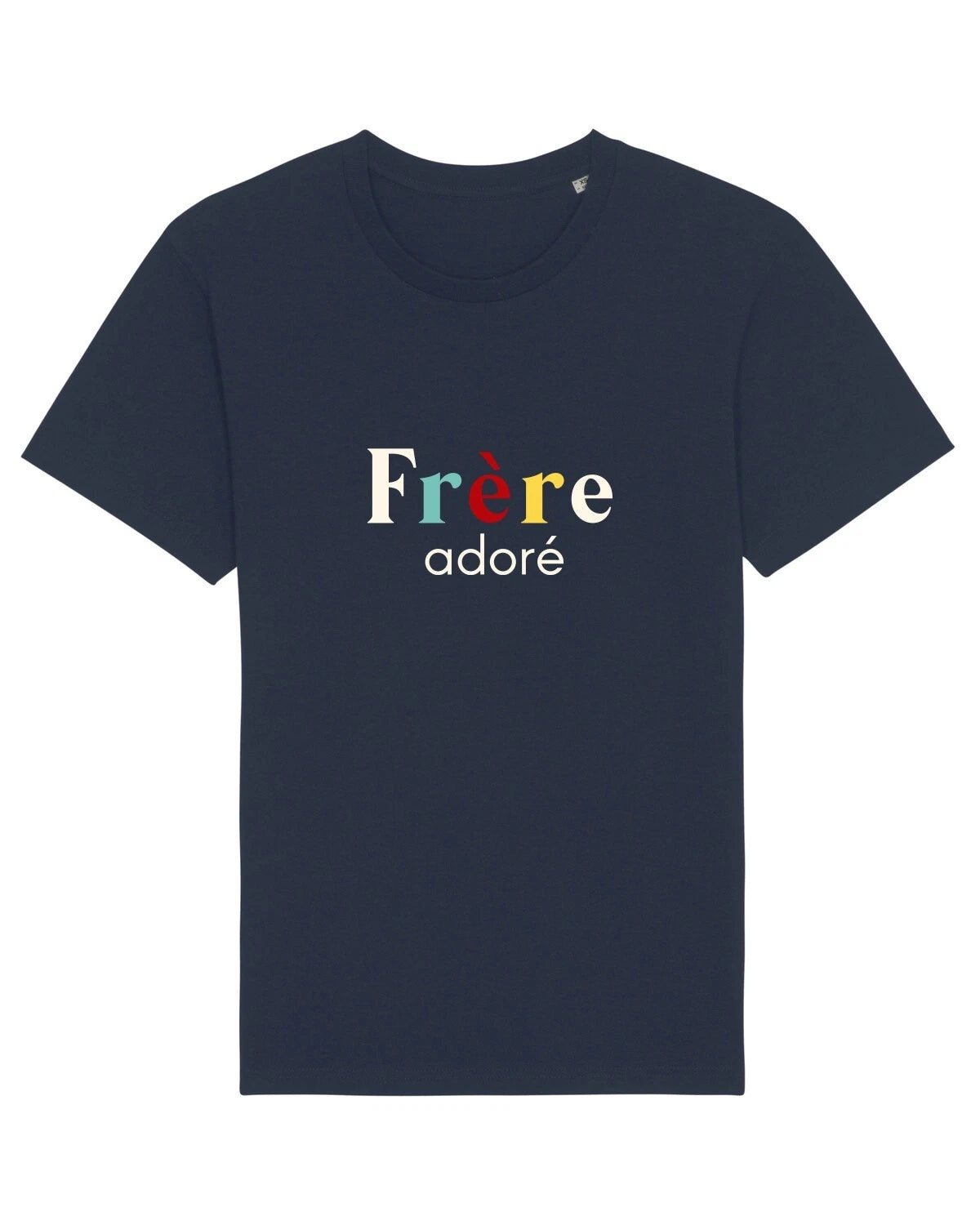 FRÈRE ADORÉ Men's Short Sleeve T-Shirt Color Navy Blue
