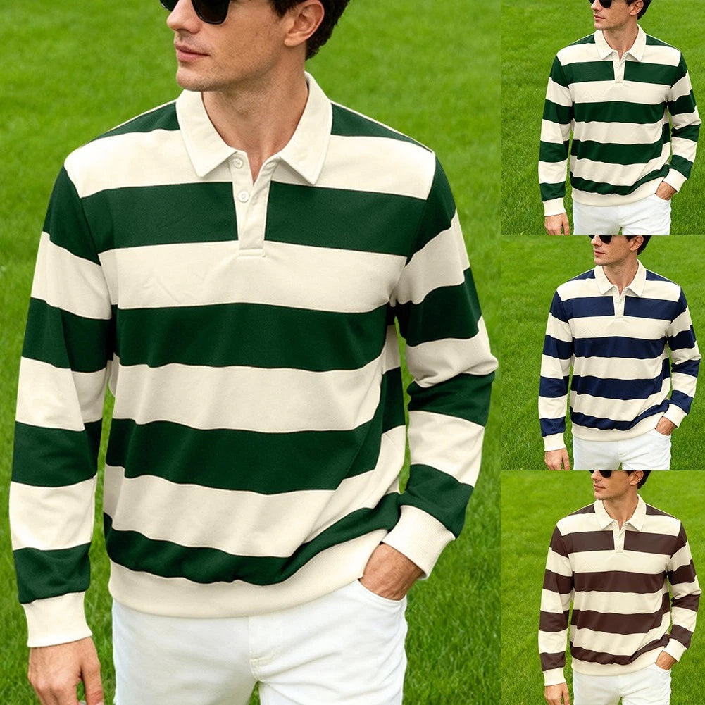 For Outdoor For Daily Wear Men Casual T-shirt Long-sleeve Pullover Spring Autumn