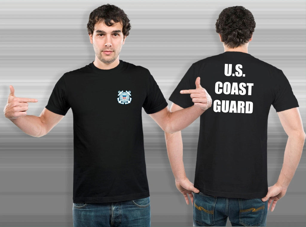 us coast guard - Custom Men's Back and front T-Shirt Tee