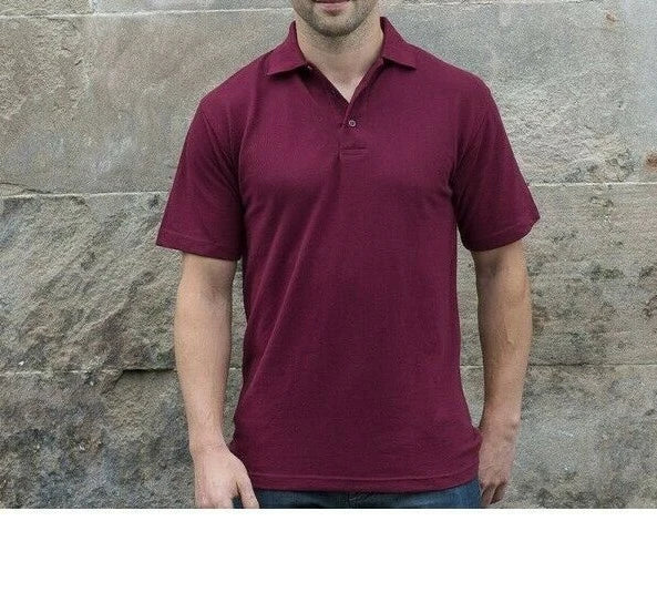 Mens big Large man size BURGUNDY polo shirt size XL  RX100 NEW Work Casual