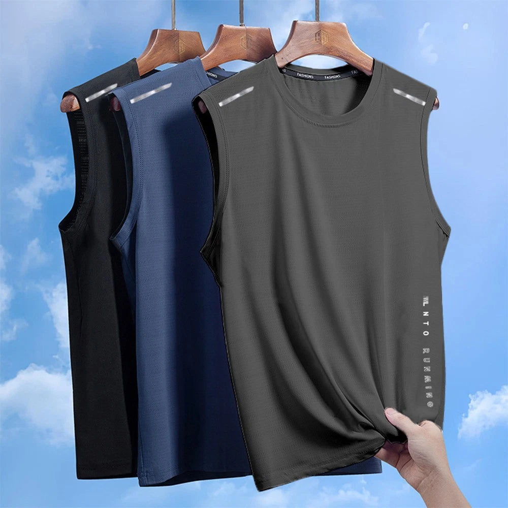 Fashionable For Yoga For Beach Men Sleeveless Vest Polyester Loose Fit