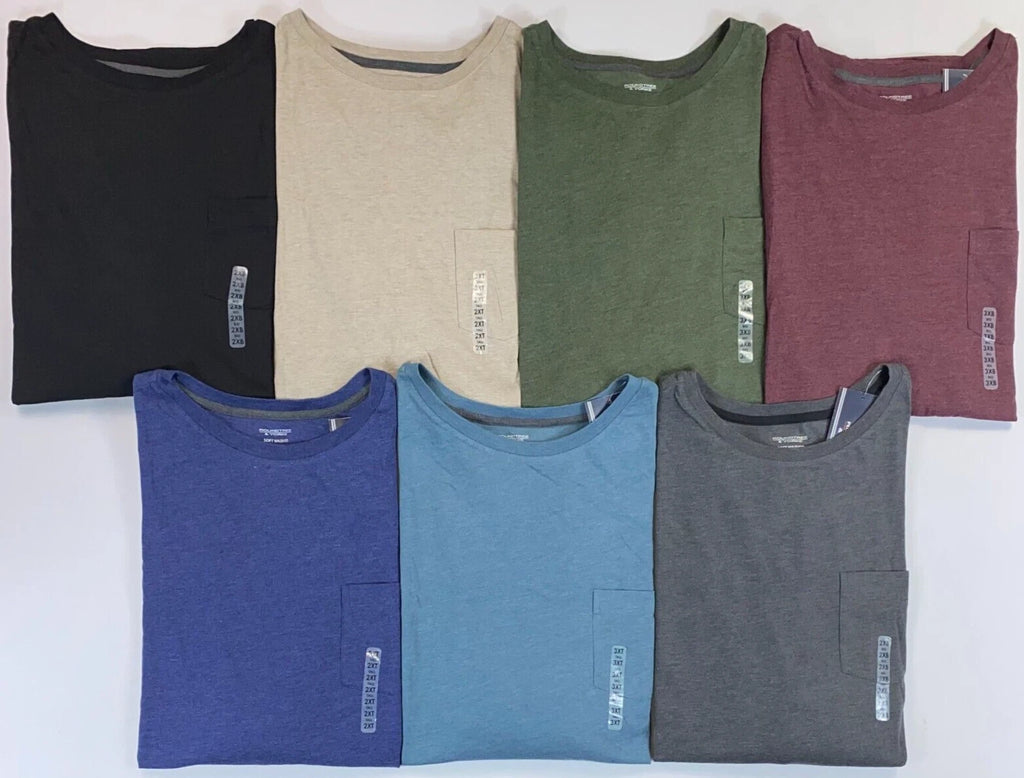 NWT Men's Big & Tall Roundtree & Yorke Soft Washed Long Sleeve T-Shirt w/pocket