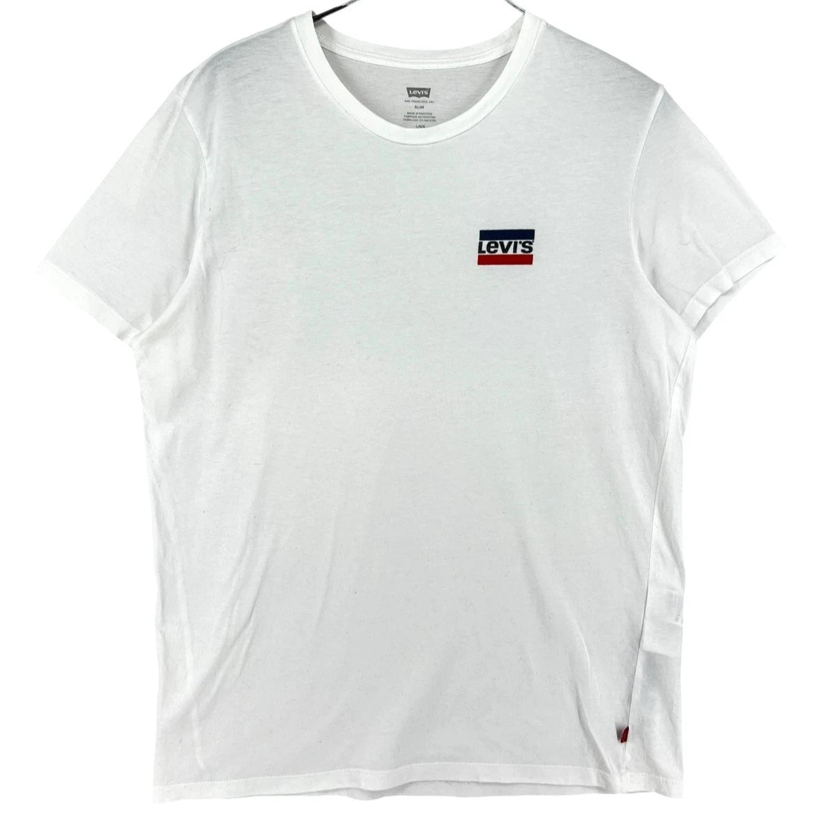 Levi's Strauss & Co Men's Casual Slim Fit Round Neck White T-Shirt Size L