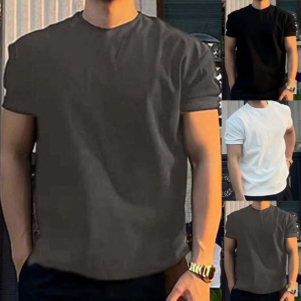 Gym Daily Wear Mens Loose Tee 95% Polyester 5% Spandex Breathable Fabric