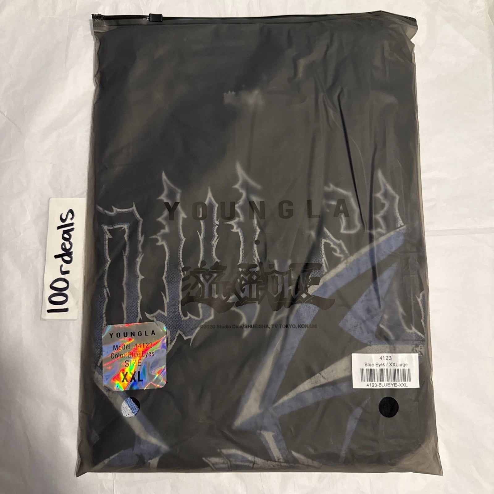 YOUNGLA - 4123 - YLA YU-GI-OH! TEES - BLUE EYES - 2XL