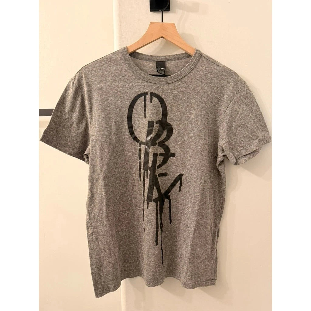 Obey Graphic T-Shirt Mens M Gray
