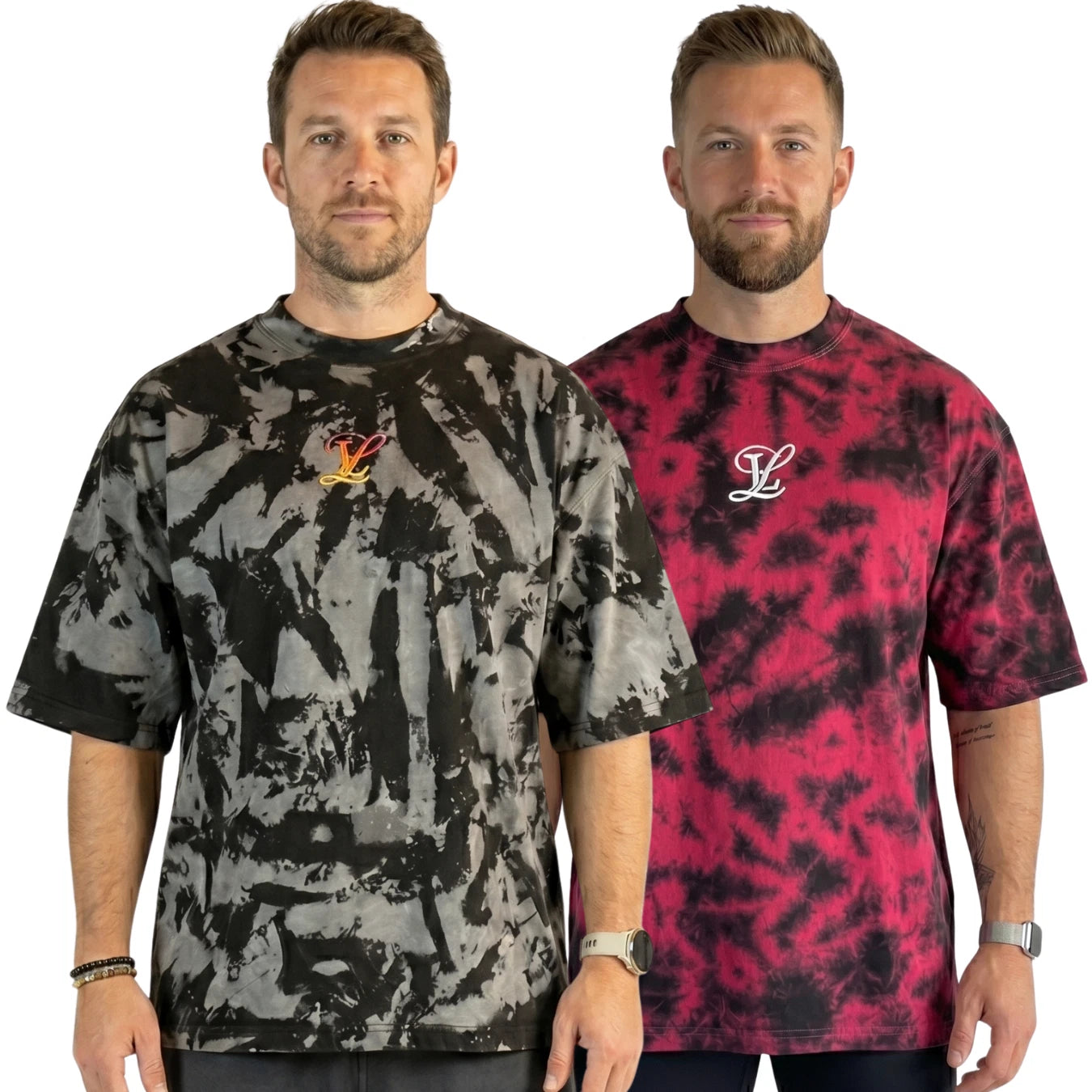 Unisex Cotton Oversized Tshirt Mens Women Washed Tie Dye Gym Top Baggy T Shirt