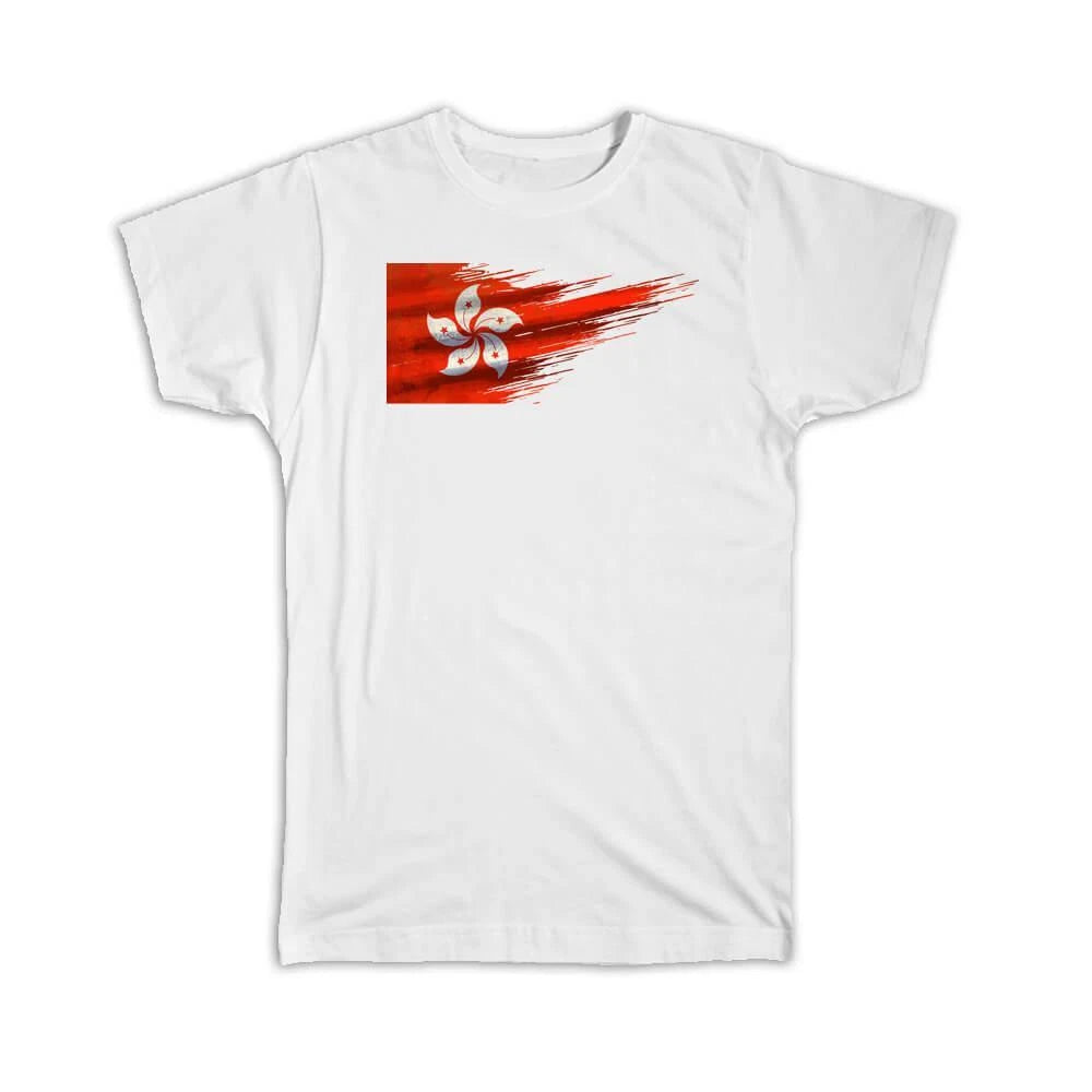 Gift T-Shirt : Hong Kong Flag Modern Country Expat