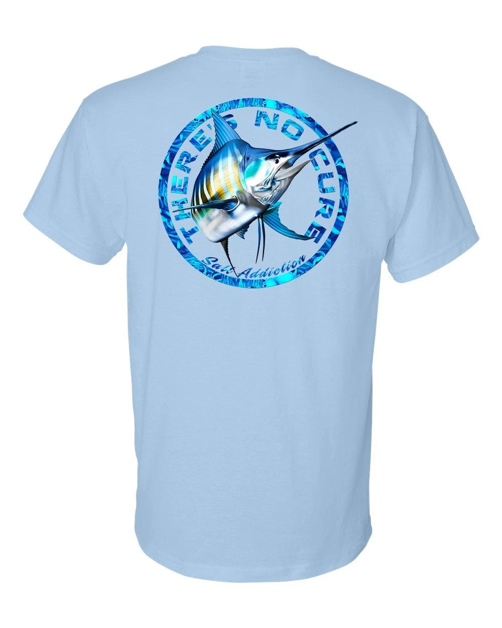 Salt Addiction striped marlin Fishing Short Sleeve T Shirt deep sea 50/50