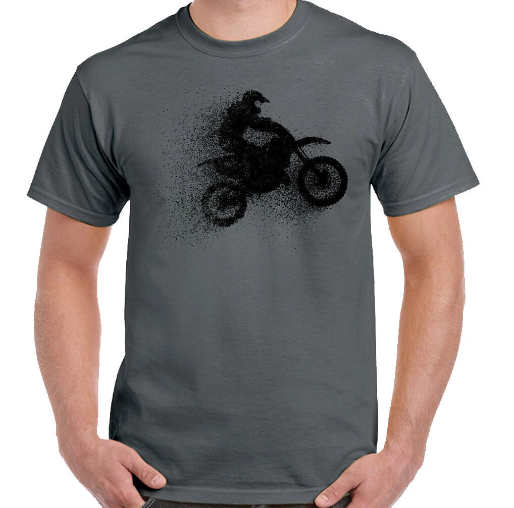 Motocross T-Shirt Abstract Mens MotoX Off Road Biking Bike Motorbike Racing Dirt