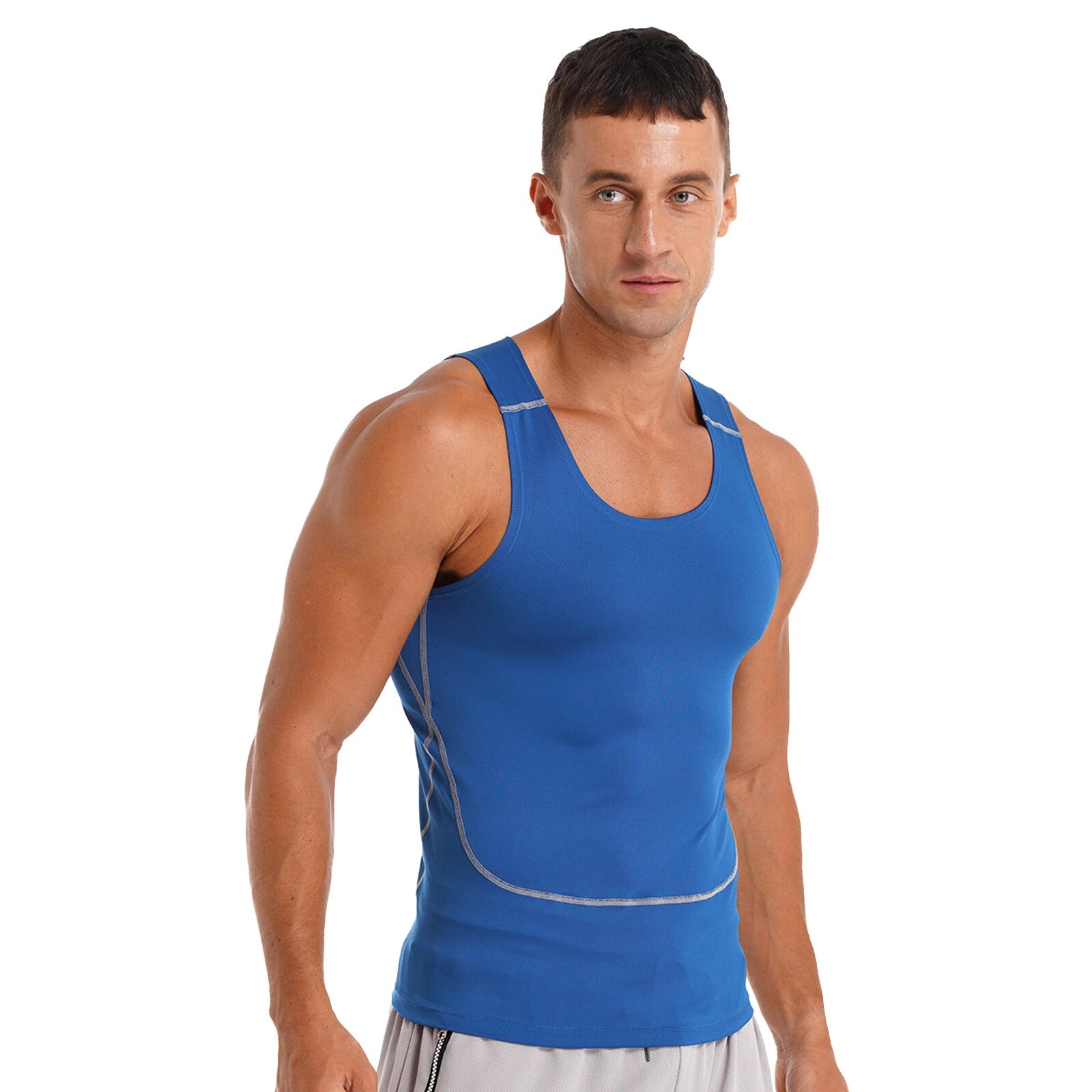 Mens Sleeveless Gym Muscle Vest Workout Tank Tops Bodybuilding Fitness T-shirt