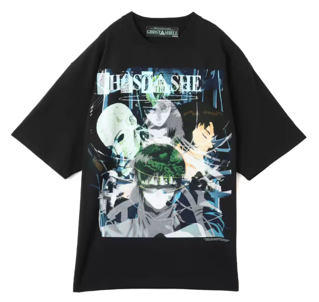 GHOST IN THE SHELL x Kosuke Kawamura x atmos T-shirt 01 Black Japan New