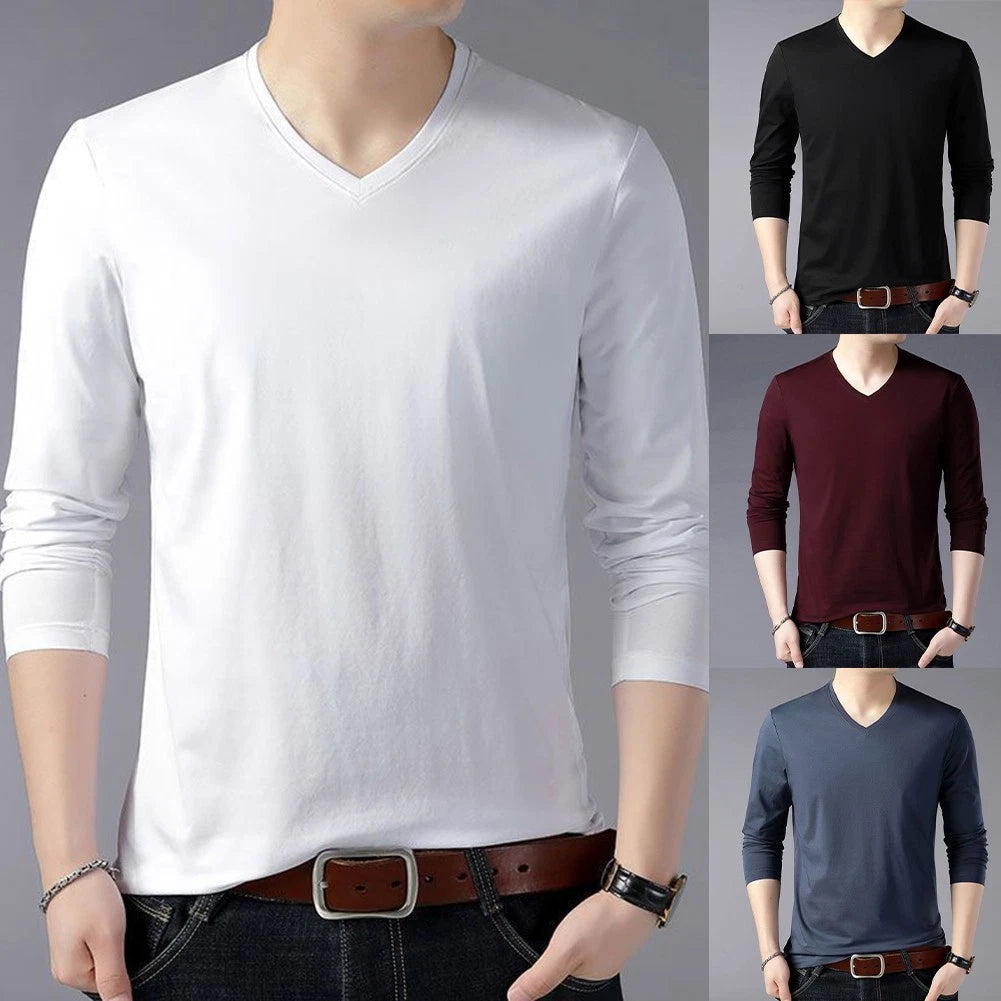 Men Casual T-shirts Daily Wear Shirts Daily Activities Long Sleeve Design