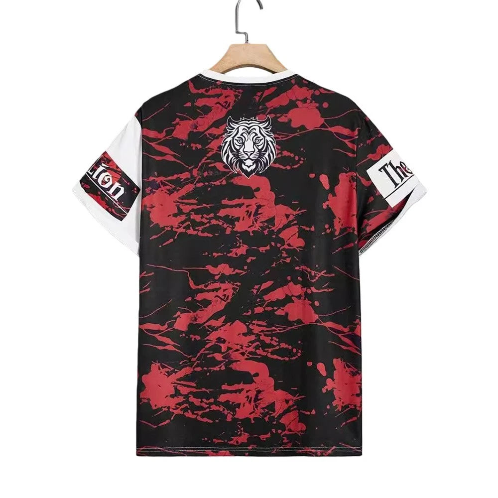Men's Fashion Round Neck Printed T Shirt for Daily Errands and Vacations