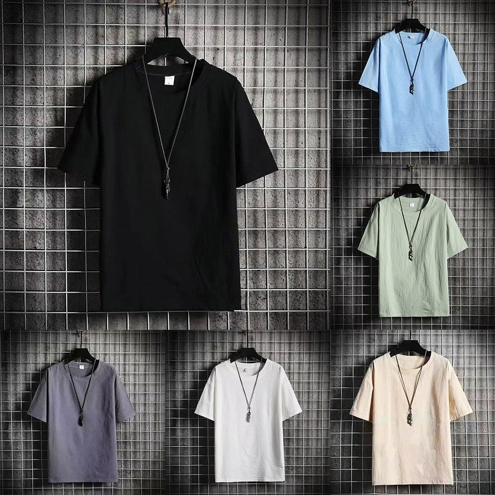 Everyday Tee Men Casual T-shirt Daily Wear Summer Outfit Short Sleeve Round Neck