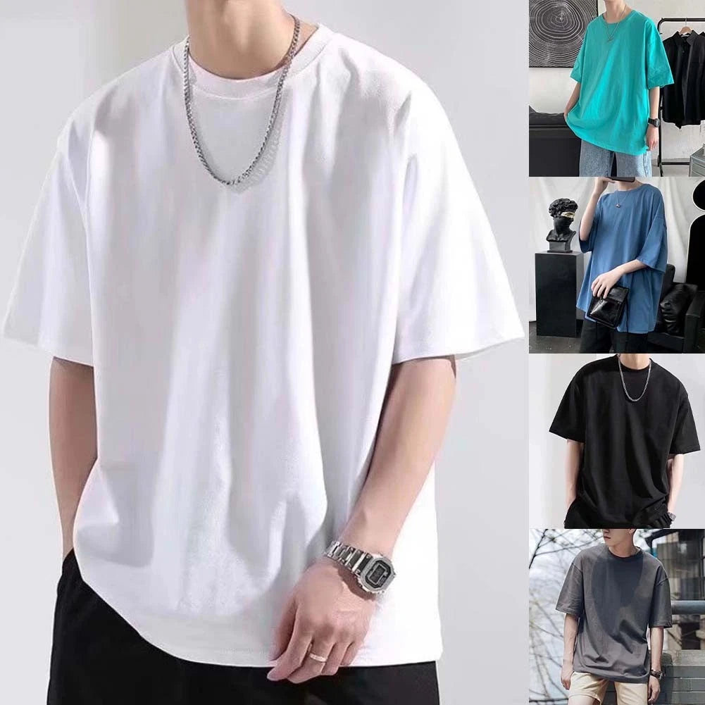 Men's Fashionable Loose T-Shirt for Layering or Standalone Summer Look