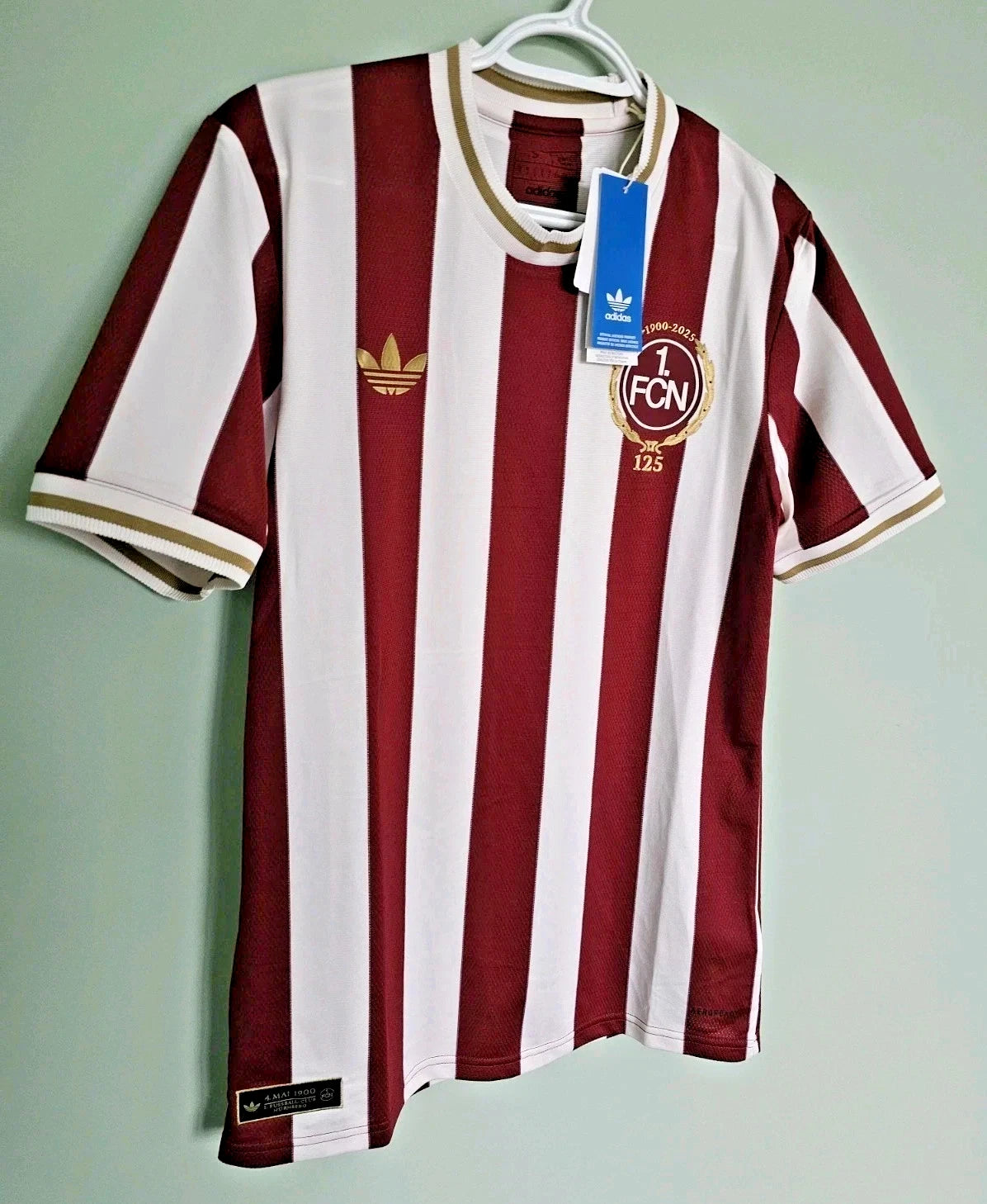 adidas FC Nuremberg Anniversary Jersey Noble Maroon JG6350 Japan Size