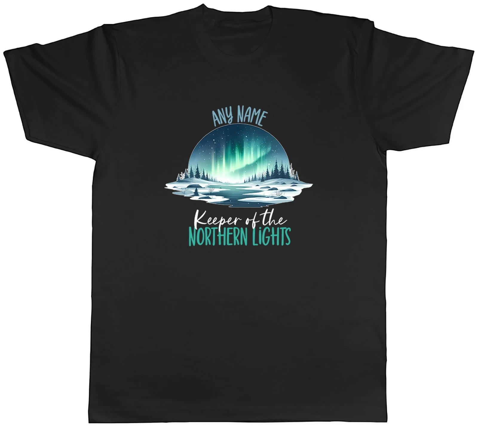 PERSONALISED KEEPER OF THE NORTHERN LIGHTS MENS T-SHIRT TEE GIFT TOP