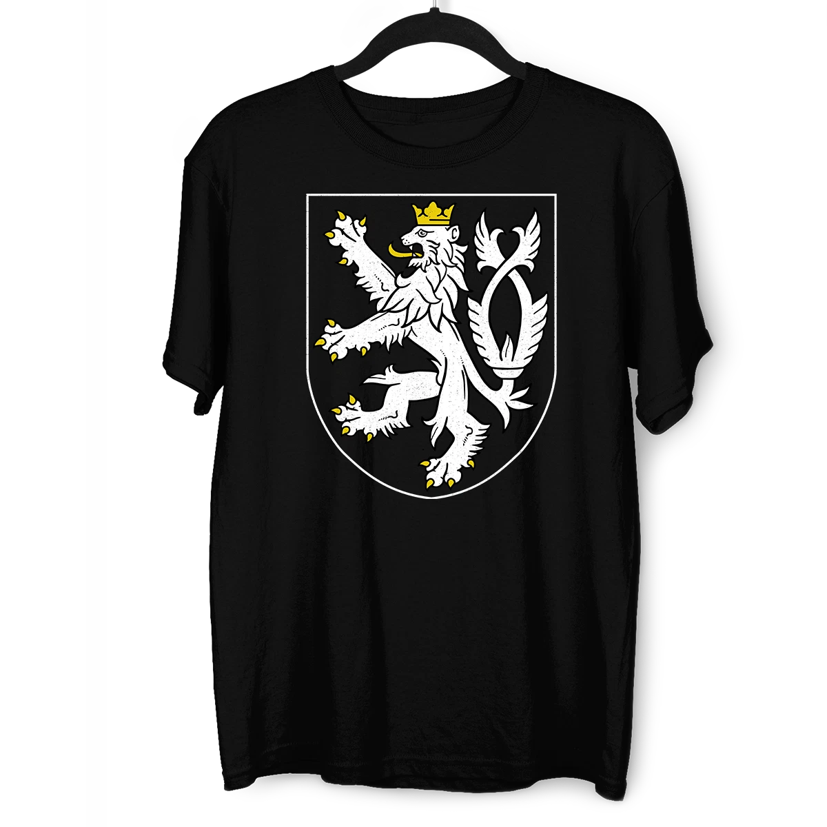 The Coat of Arms of The Czech Republic Political Crew Neck Czechia T-Shirt