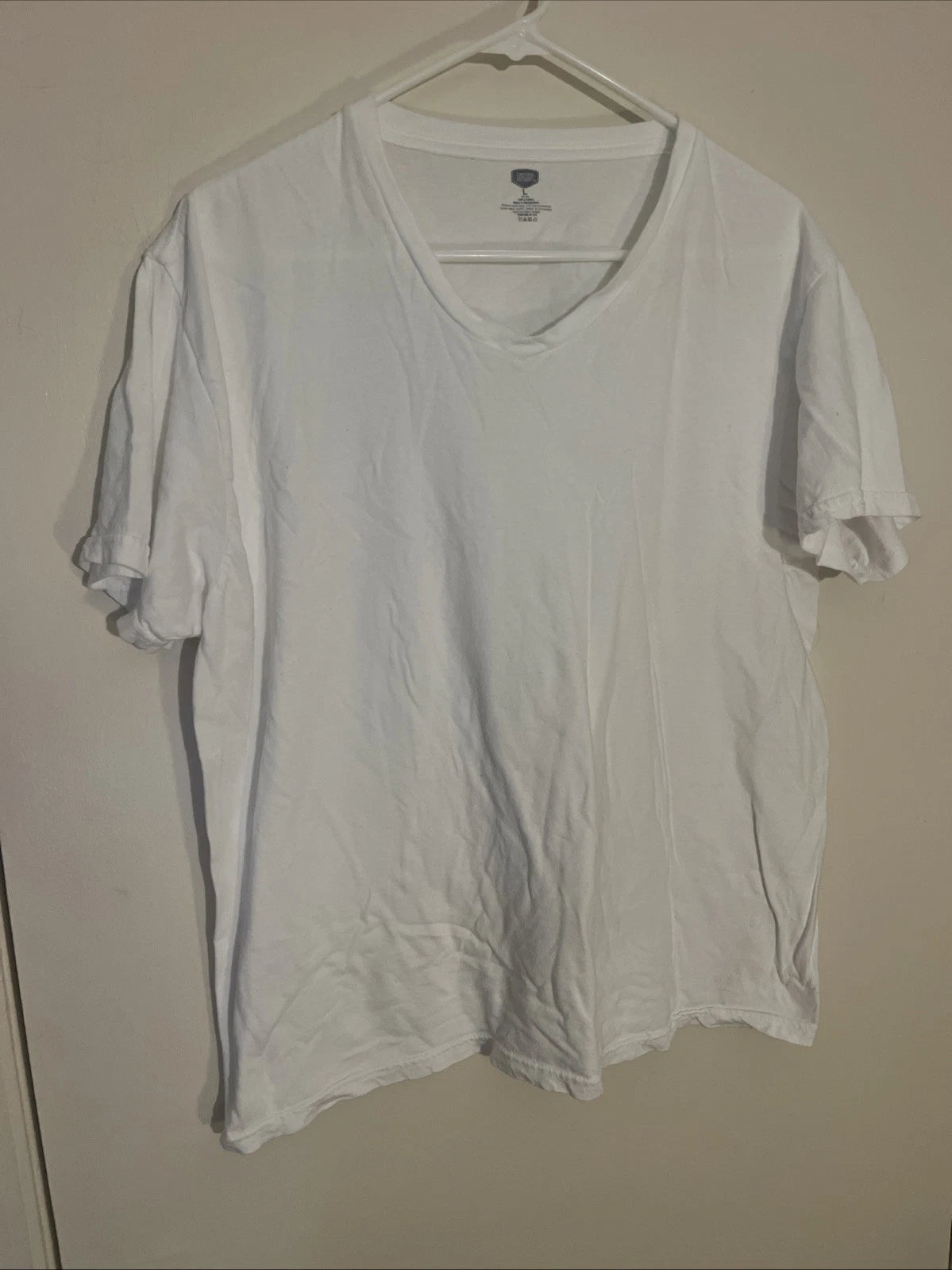 Men’s BERKLEY JENSEN White Shortsleeve T-shirt Sz Large 100% Cotton