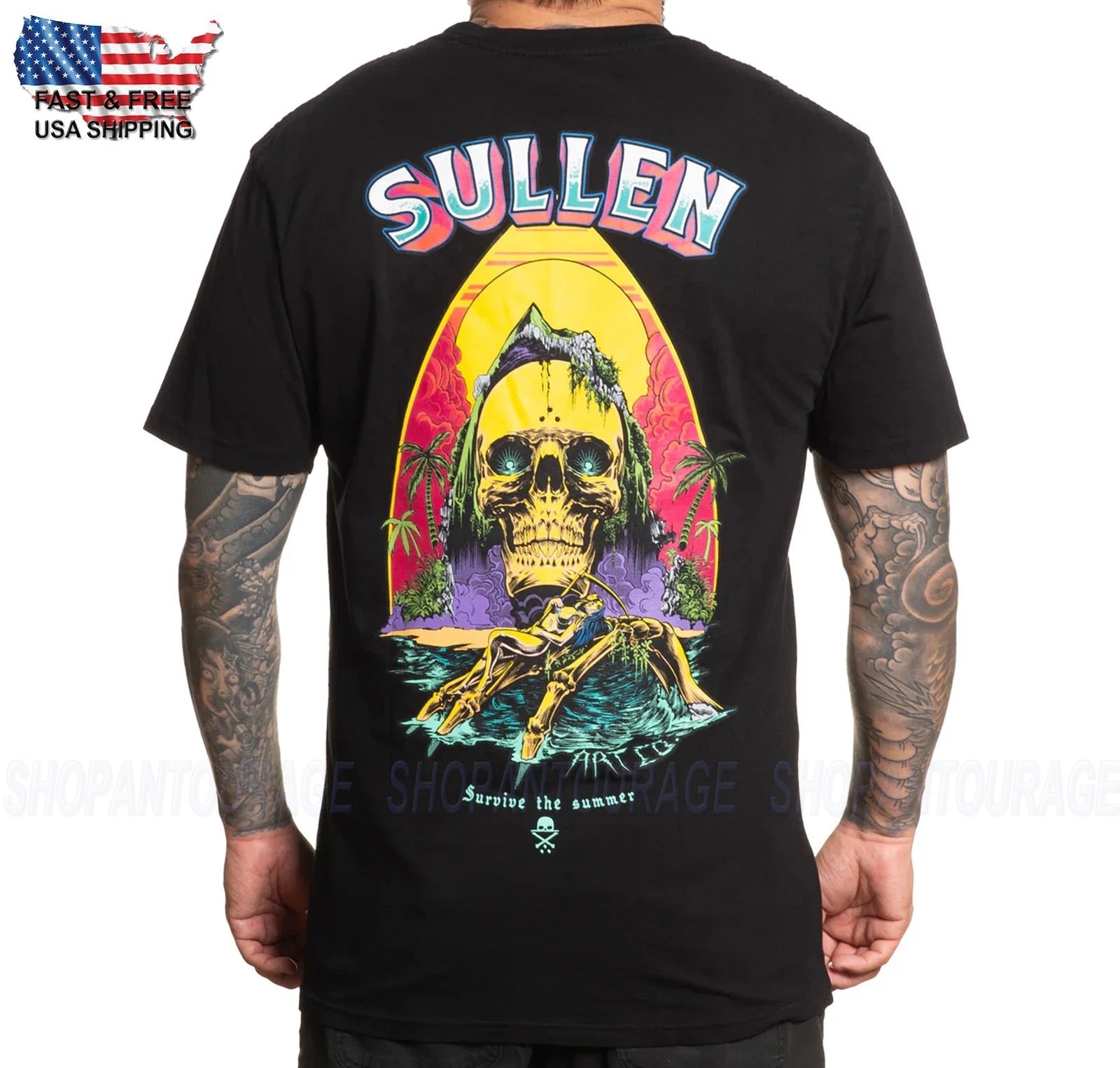 Sullen Art Collective Sopravvivenza Premium Fit SCM6606 Manica Corta T-Shirt
