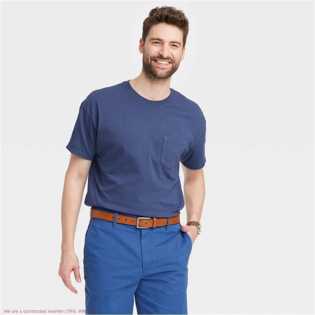 Men's Heavyweight T-Shirt Goodfellow & Co Seamless Blue XL *SEE DEAL!!!*
