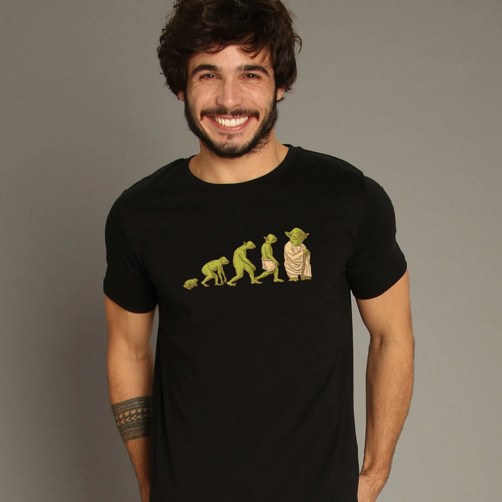 T-Shirt Men's Short Sleeve - YODALUTION Color Black