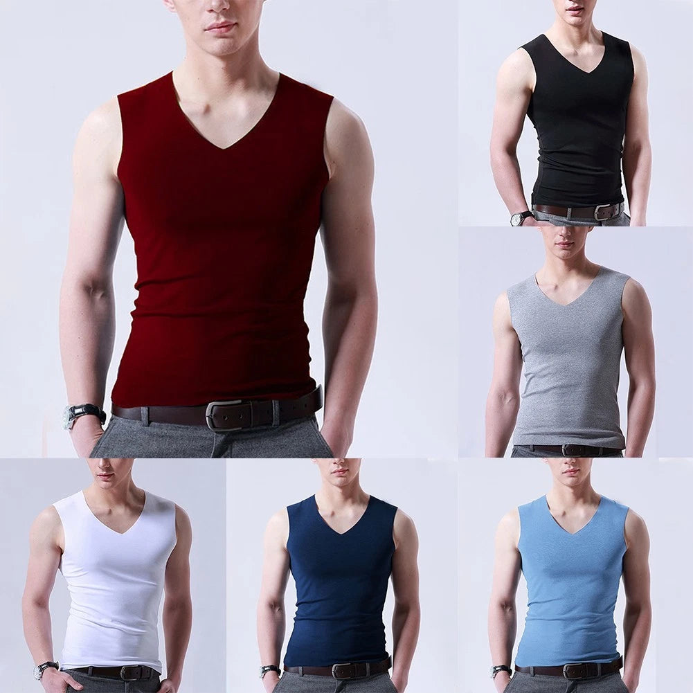 Premium Ice Silk Tank Top Undershirt for Stylish Men's Summer Wardrobe