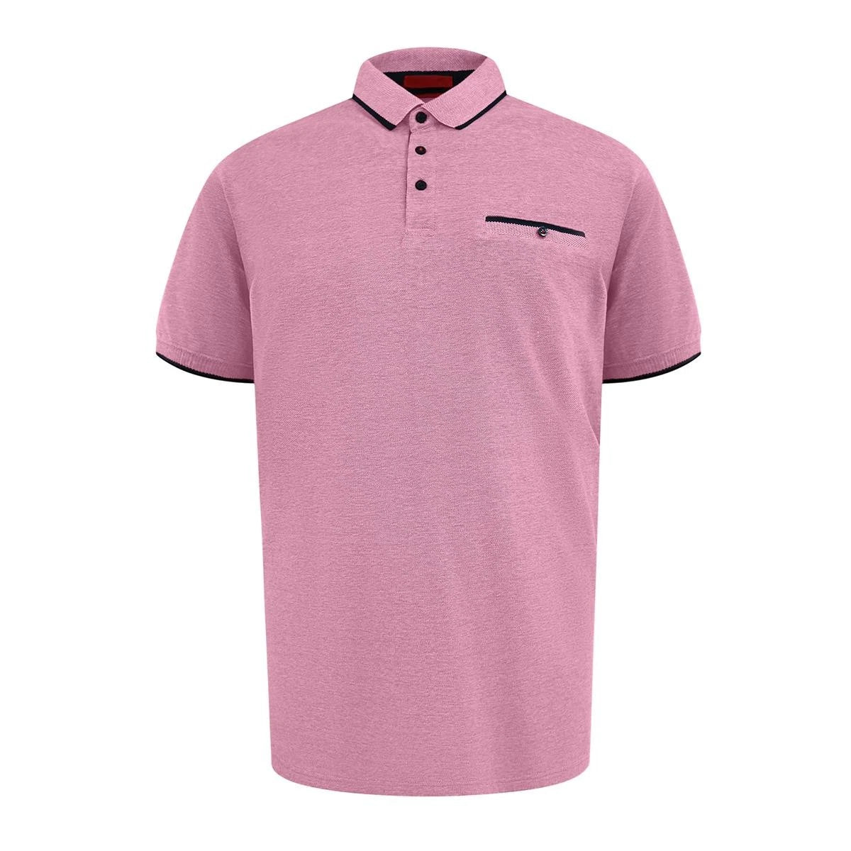 D555 HARVEY 2- Short Sleeve Pique Polo Shirt For Men in Red, 2XL-8XL