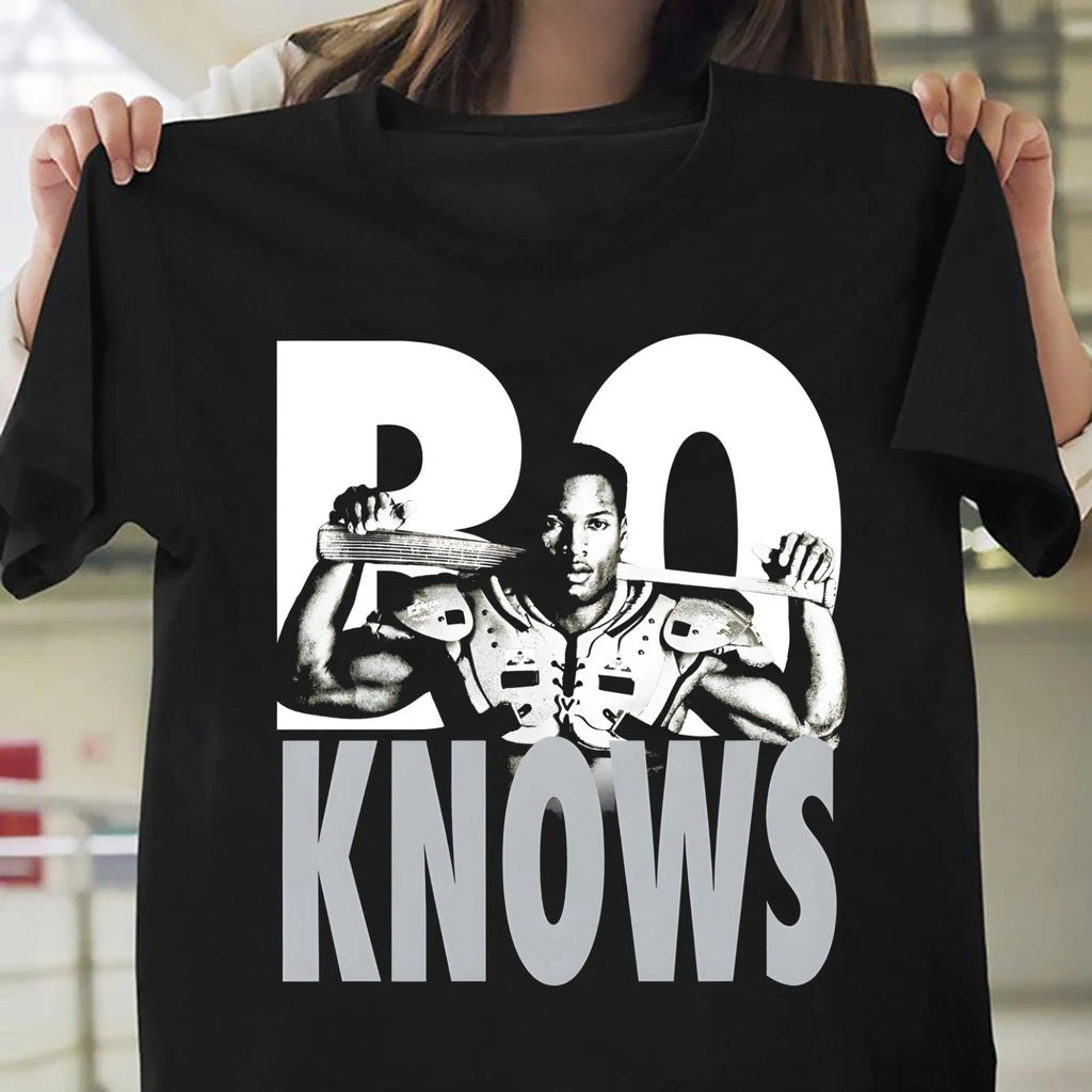 Bo Jackson Bo Knows Raiders Graphic Print Unisex Shirt S-3XL Q1747