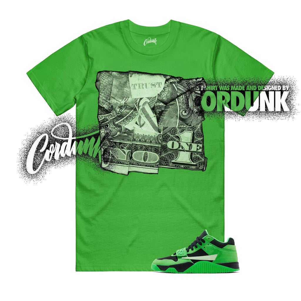 Green Spark Scott Vapor Black Travis Rex T Shirt Match TRUST