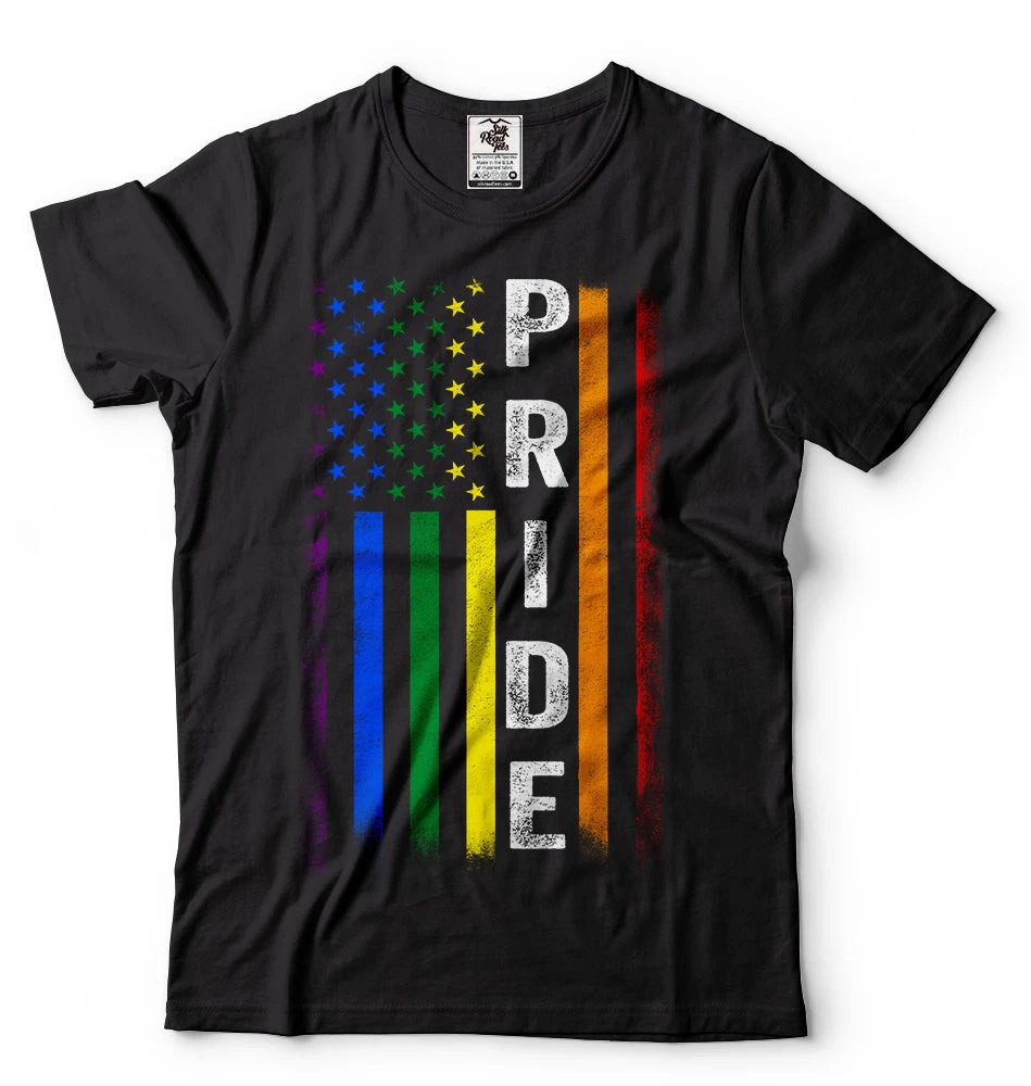 LGBT Flag Pride T-shirt Pridemonth USA LGBT Flag Shirt Tee shirt